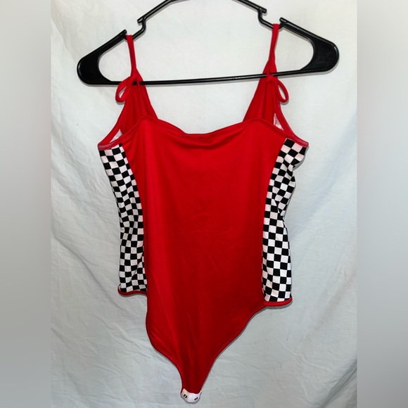 Checkered Red body suit - Picture 2 of 4